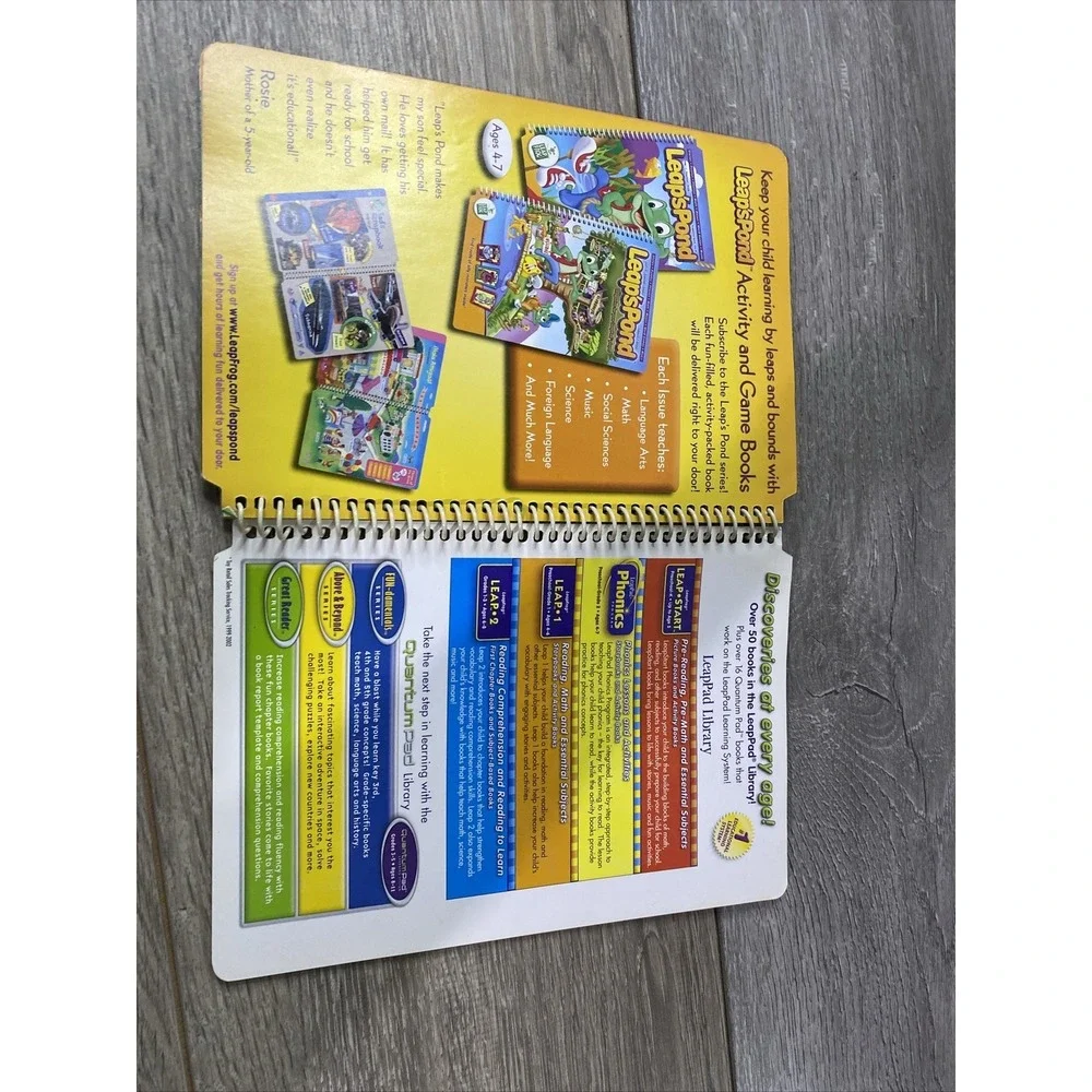 Leap's Pond Leap Frog Leap Pad - Activity & Game Book &‎ cartridge